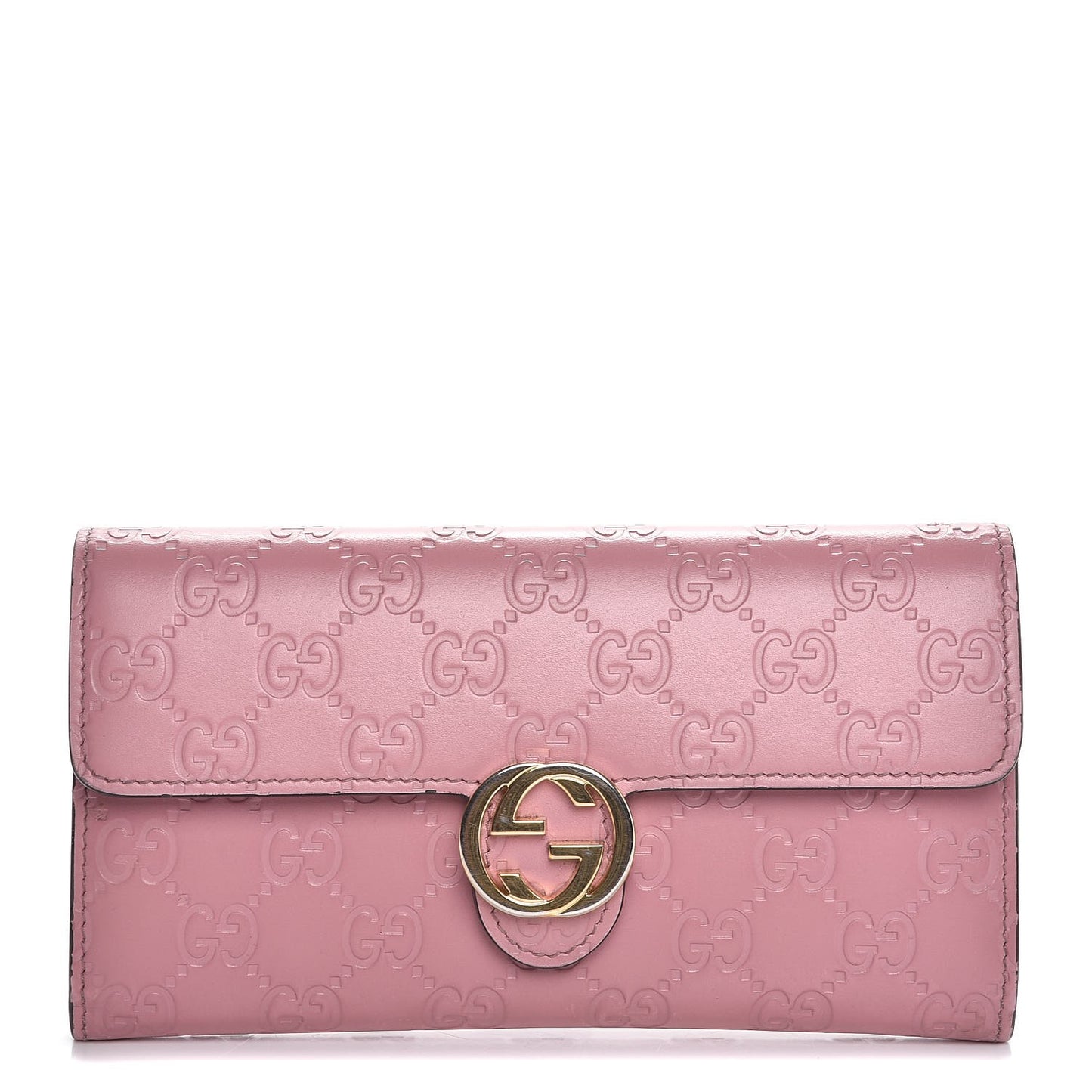 Guccissima Signature Icon Continental Wallet Carmine Rose