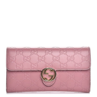 Gucci Guccissima Signature Icon Continental Wallet Carmine Rose 1 of 6
