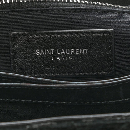 Saint Laurent Shearling Toy Loulou Shoulder Bag Black 7 of 11