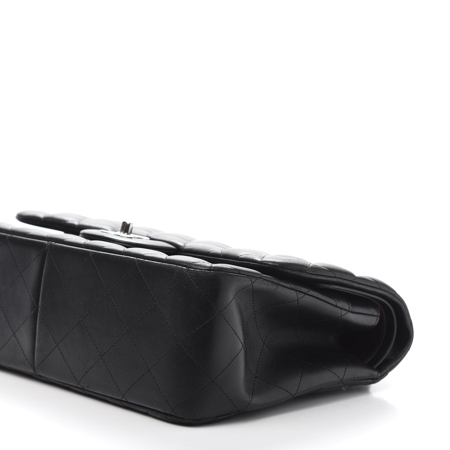 Chanel Lambskin Quilted Jumbo Double Flap Black 12 of 14