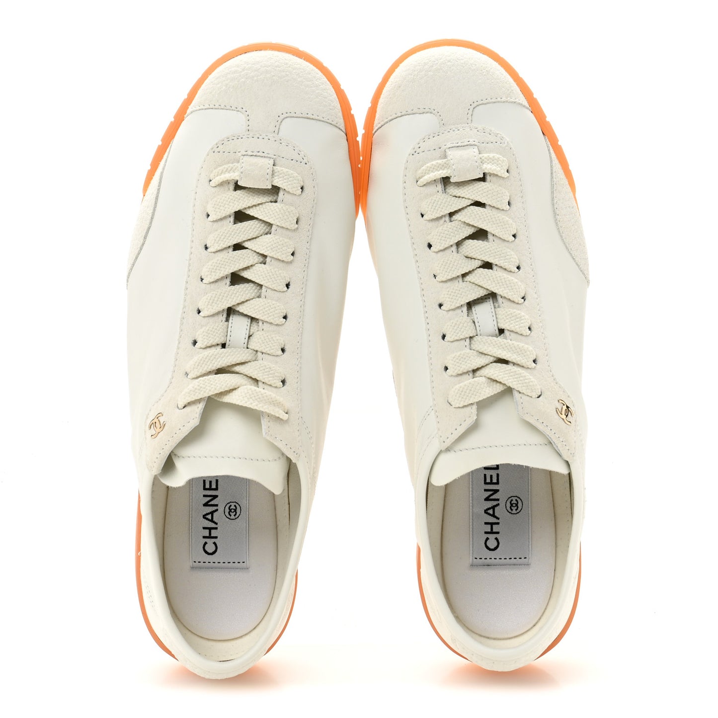 Calfskin Suede Sneakers 37.5 White