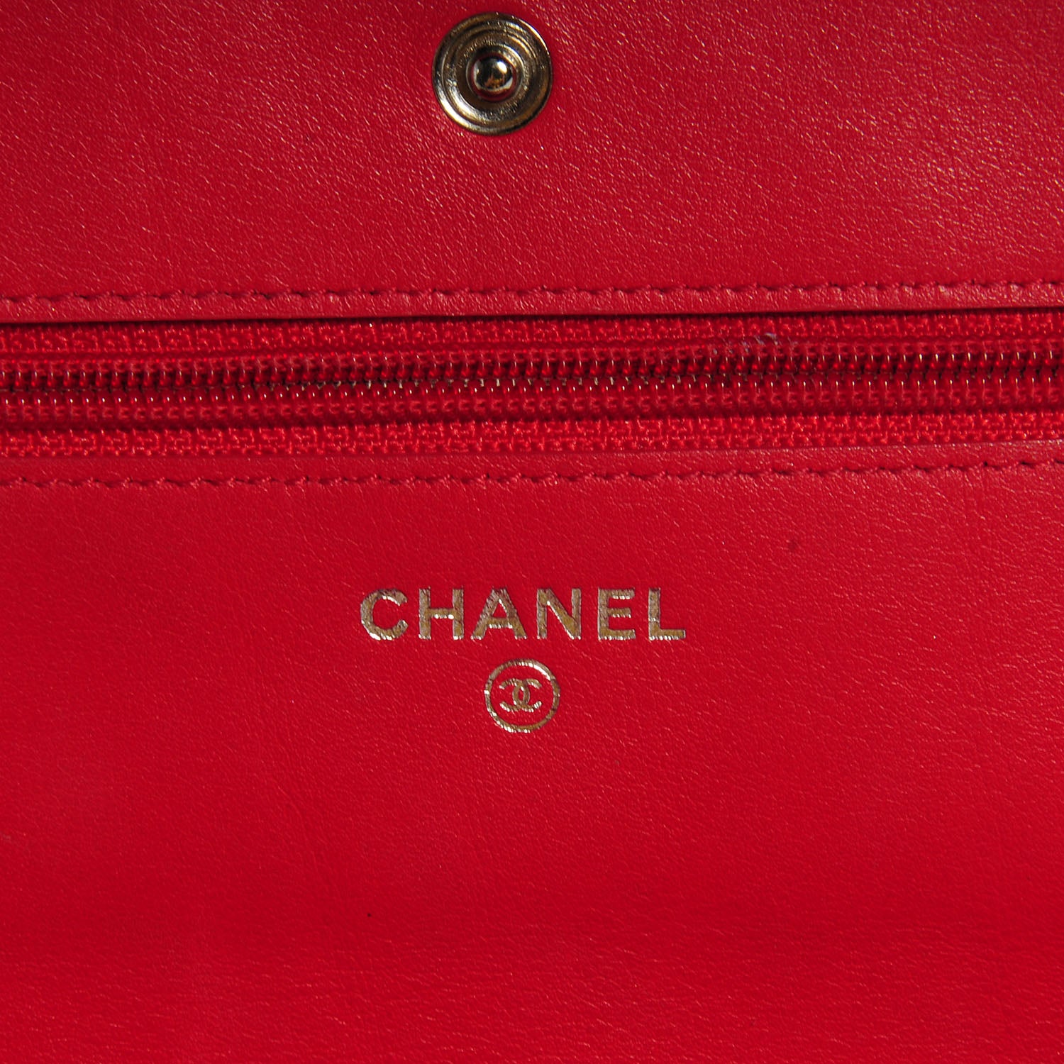 Chanel Caviar Sevruga Wallet on Chain WOC Red 6 of 8