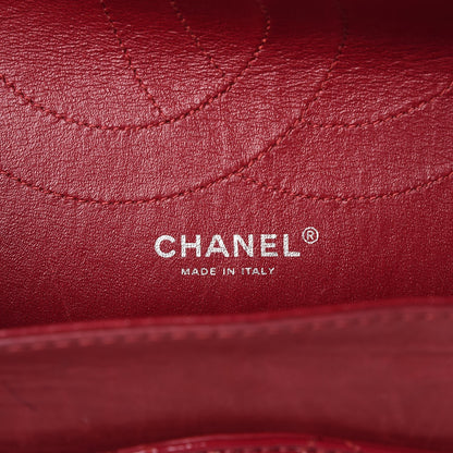 Chanel Distressed Patent 2.55 Reissue 227 Flap Raspberry Red 5 of 10