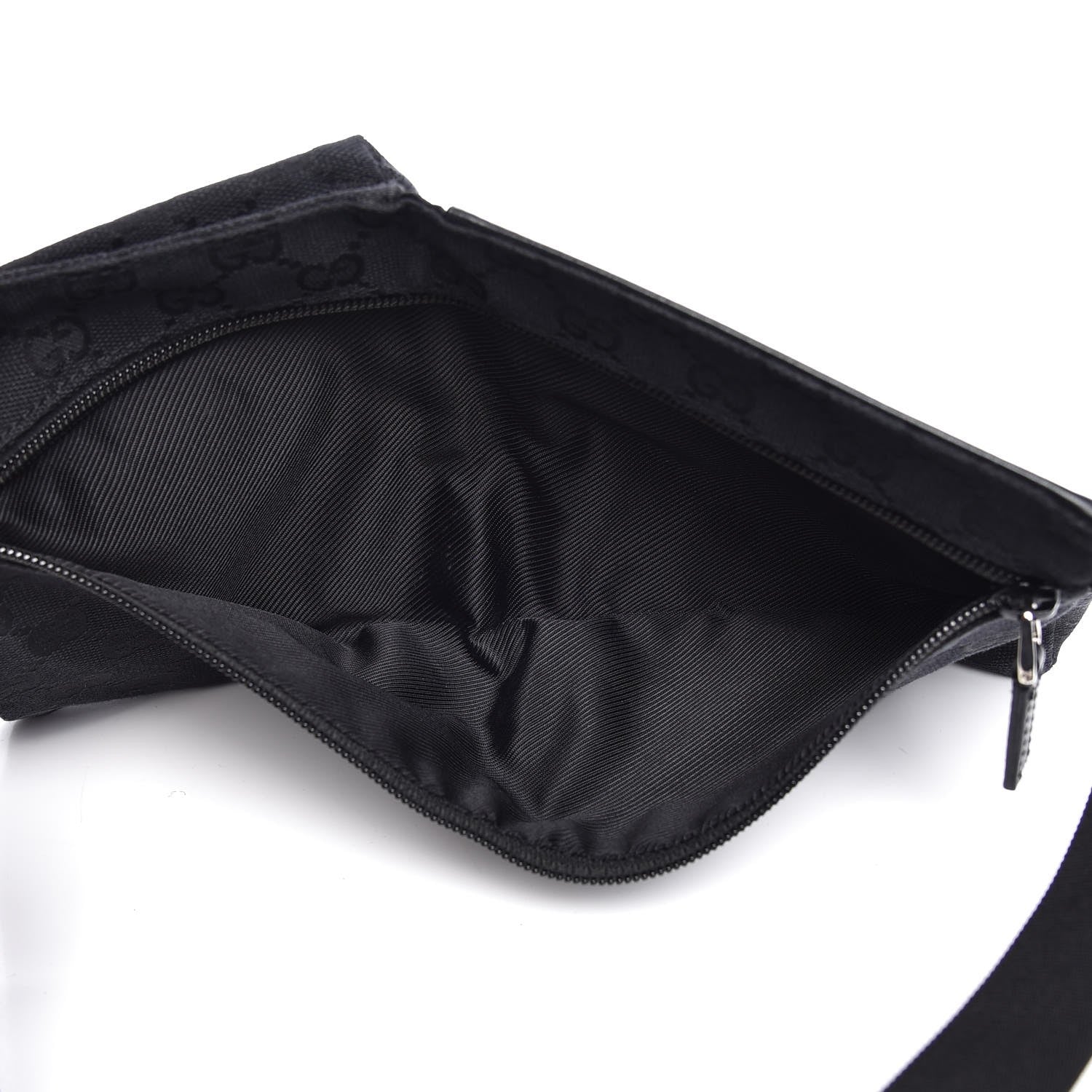 Gucci GG Monogram Double Pocket Belt Bag Black 5 of 8