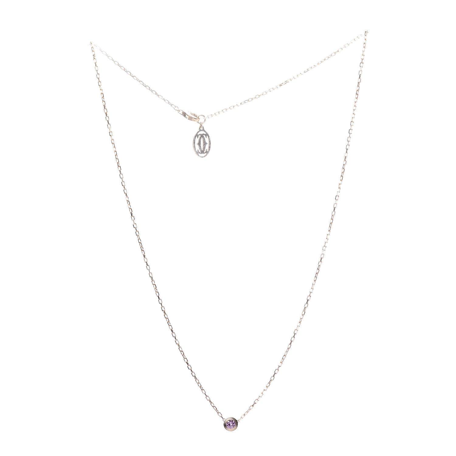 Cartier 18K Pink Gold Pink Sapphire D'Amour Pendant Necklace 3 of 7