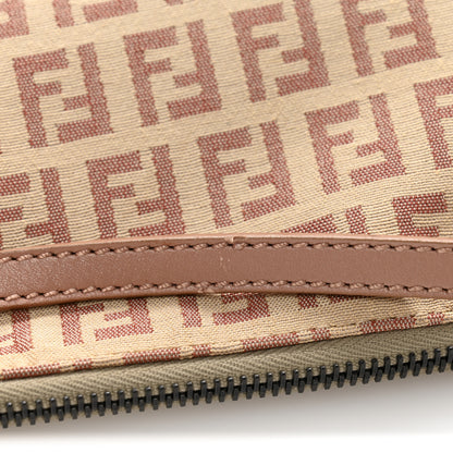 Fendi Zucchino Vitello Pochette Beige Bruciato Bois de Rose 13 of 15