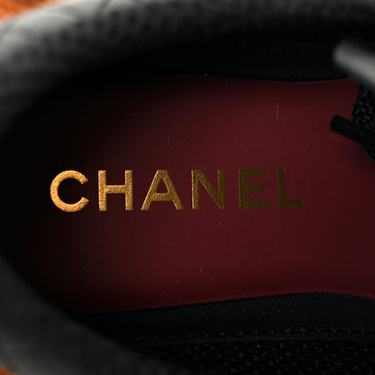 Chanel Lambskin Cheetah Print Quilted Sneakers 37 Brown Black 9 of 11