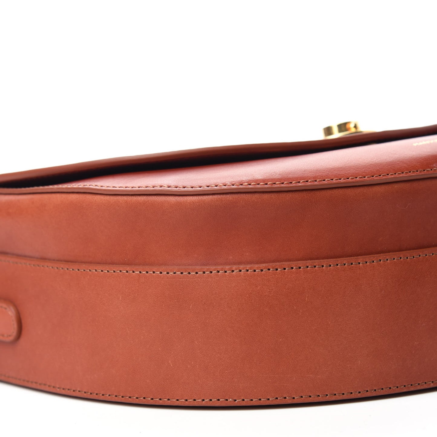 Vegetable Tanned Saddle Crossbody Bag Brandy