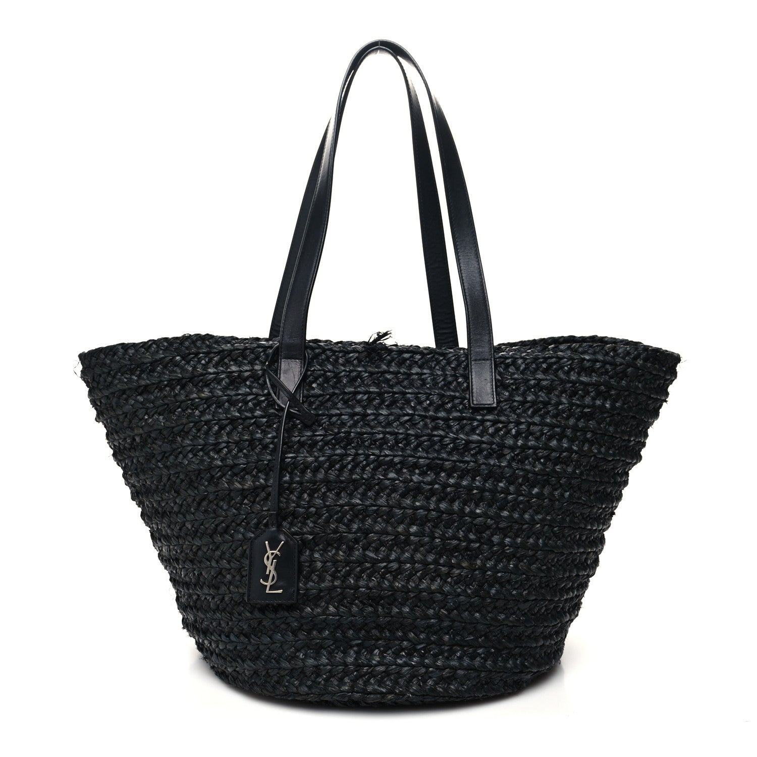 Saint Laurent Raffia Medium Panier Bag Black 1 of 11