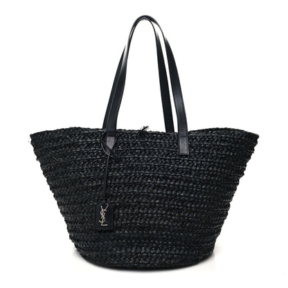 Saint Laurent Raffia Medium Panier Bag Black 1 of 11
