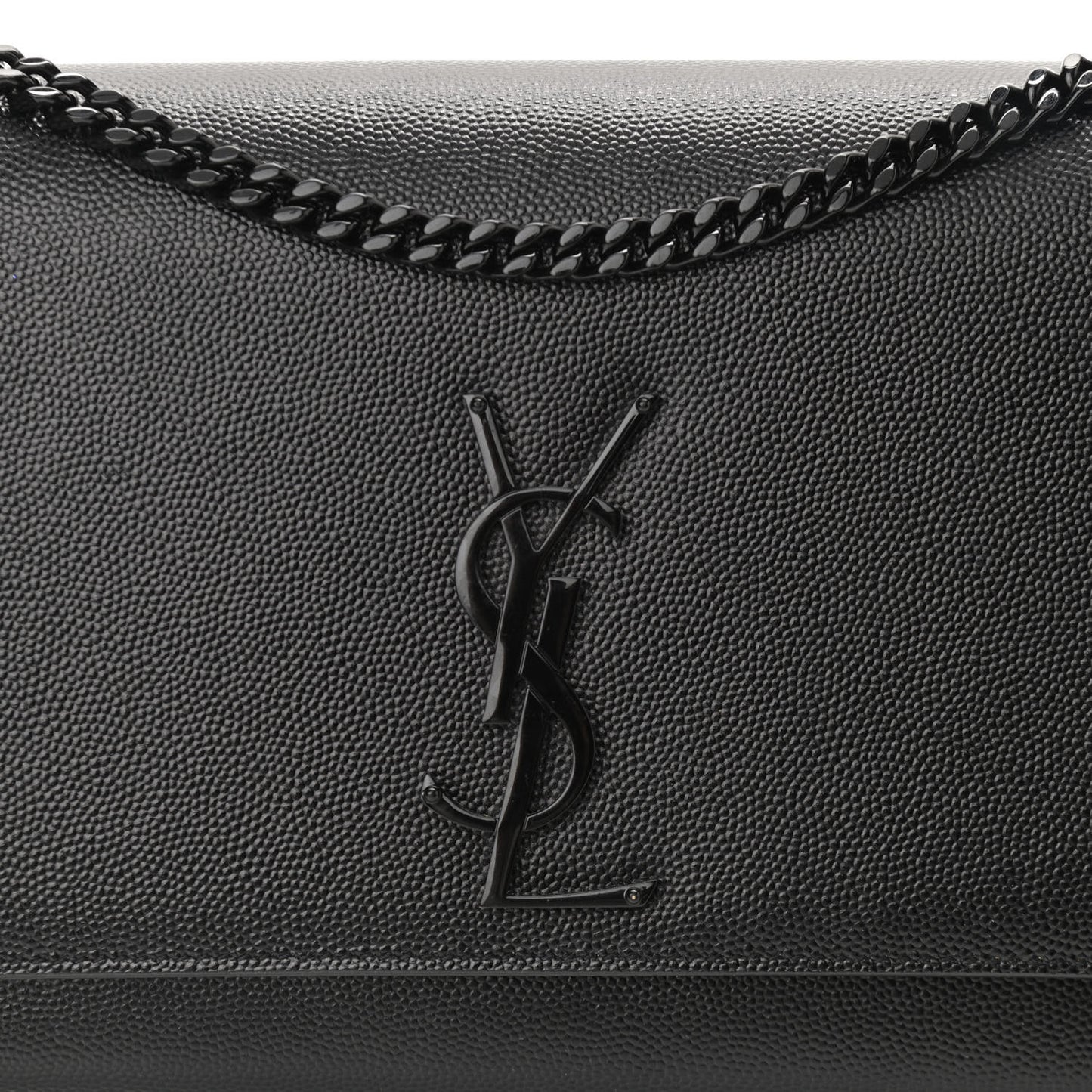 Grain De Poudre Medium Classic Monogram Kate Satchel Black