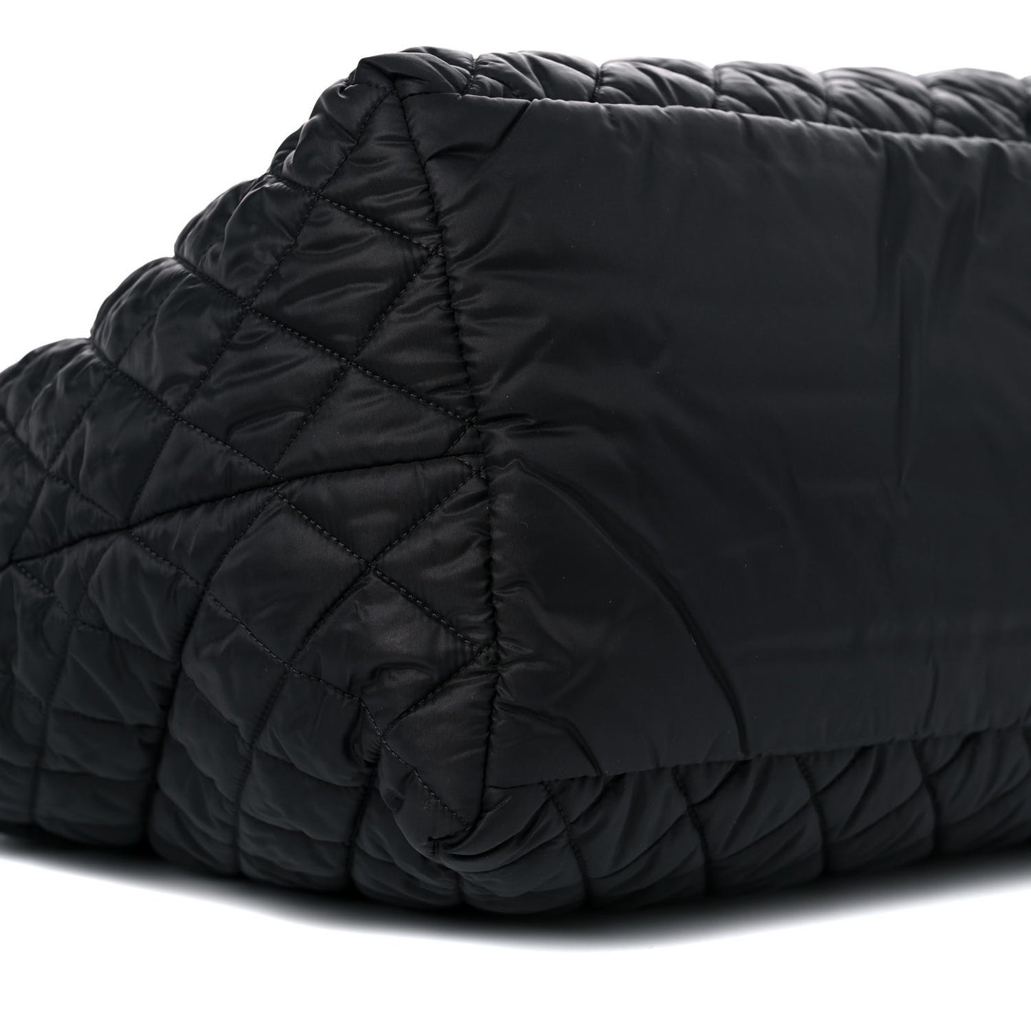 Nylon Quilted Large Coco Cocoon Tote Black