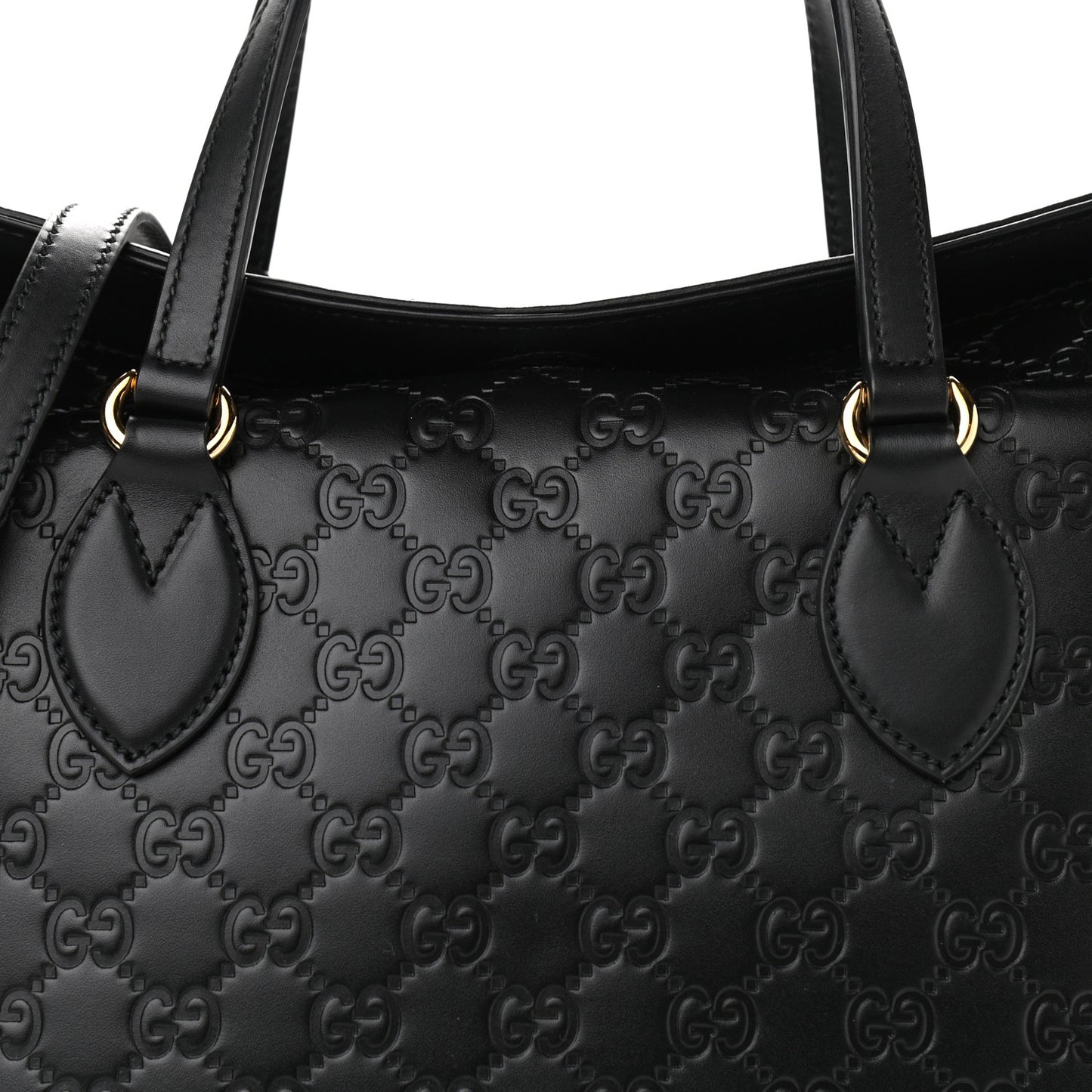 Guccissima Linea A Foldover Tote Black