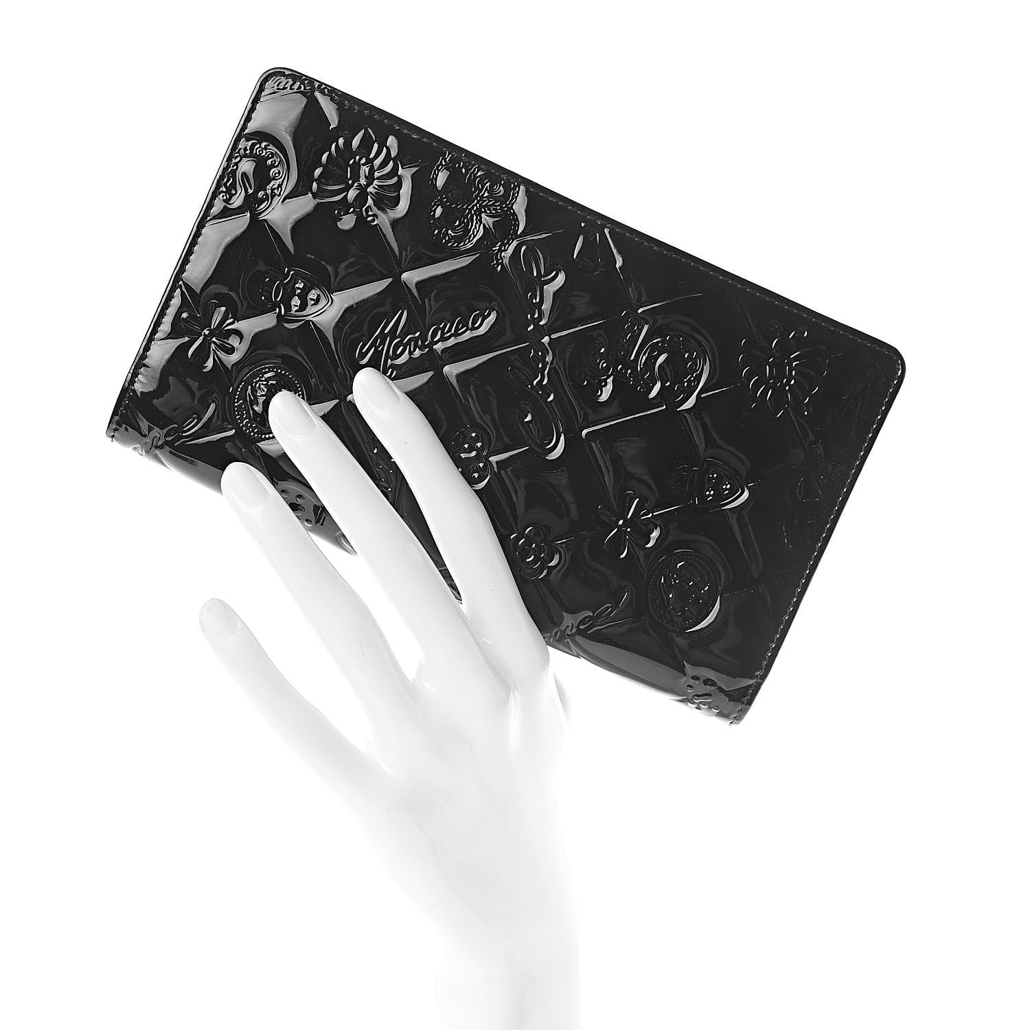 Chanel Patent Calfskin Lucky Symbols Yen Wallet Black 2 of 9