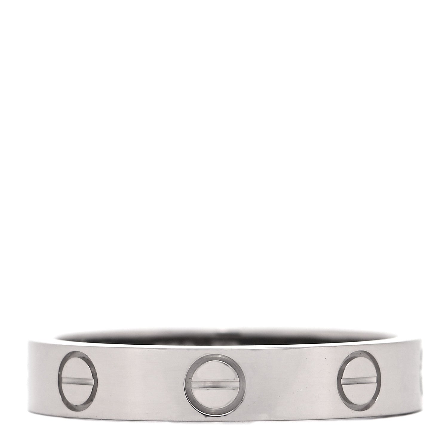 Cartier 18K White Gold 3.5mm LOVE Wedding Band Ring 52 6 2 of 8