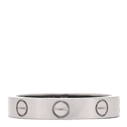 Cartier 18K White Gold 3.5mm LOVE Wedding Band Ring 52 6 2 of 8