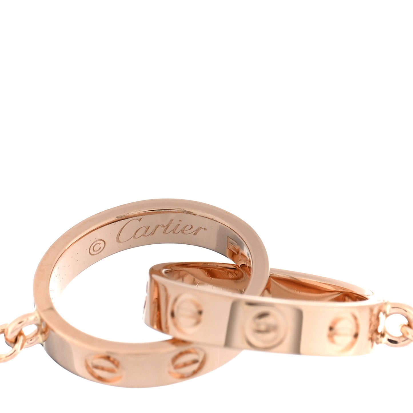 18K Pink Gold Interlocking LOVE Bracelet