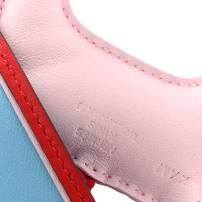 Hermes Milo Lambskin Grigri Rodeo Robeo Coeur Bag Charm PM Rose Darling Rouge Radieux Celeste 3 of 5