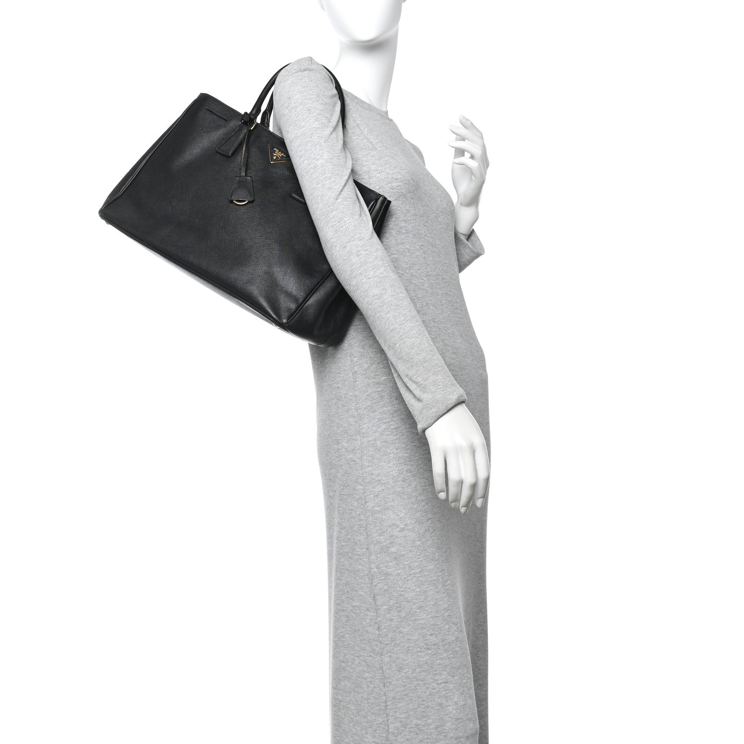Prada Saffiano Lux Large Tote Black 2 of 11