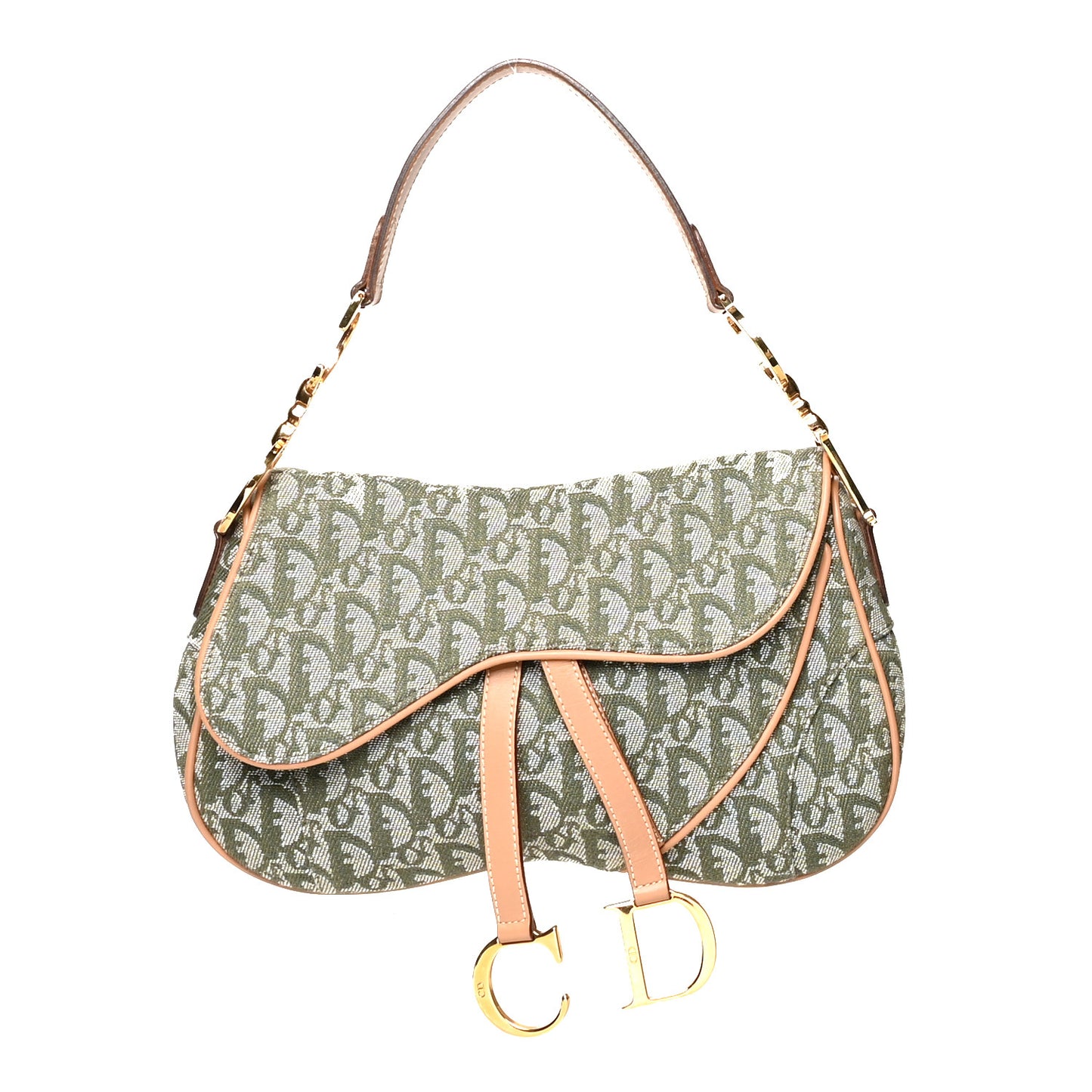 Monogram Double Saddle Bag Green