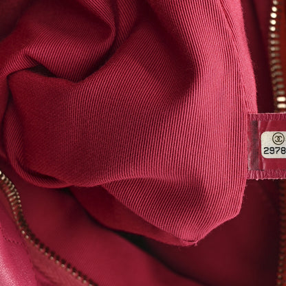 Chanel Calfskin Quilted Coco Shelter Bowling Bag Dark Pink Red 7 of 11