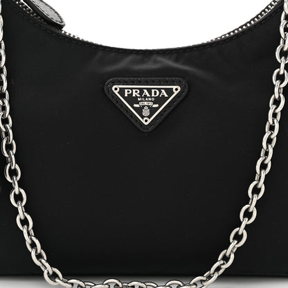 Prada Nylon Re-Edition 2005 Shoulder Bag Black 9 of 11