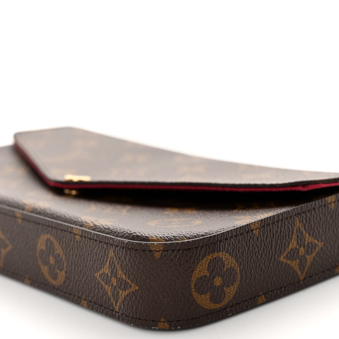 Monogram Pochette Felicie Chain Wallet Fuchsia