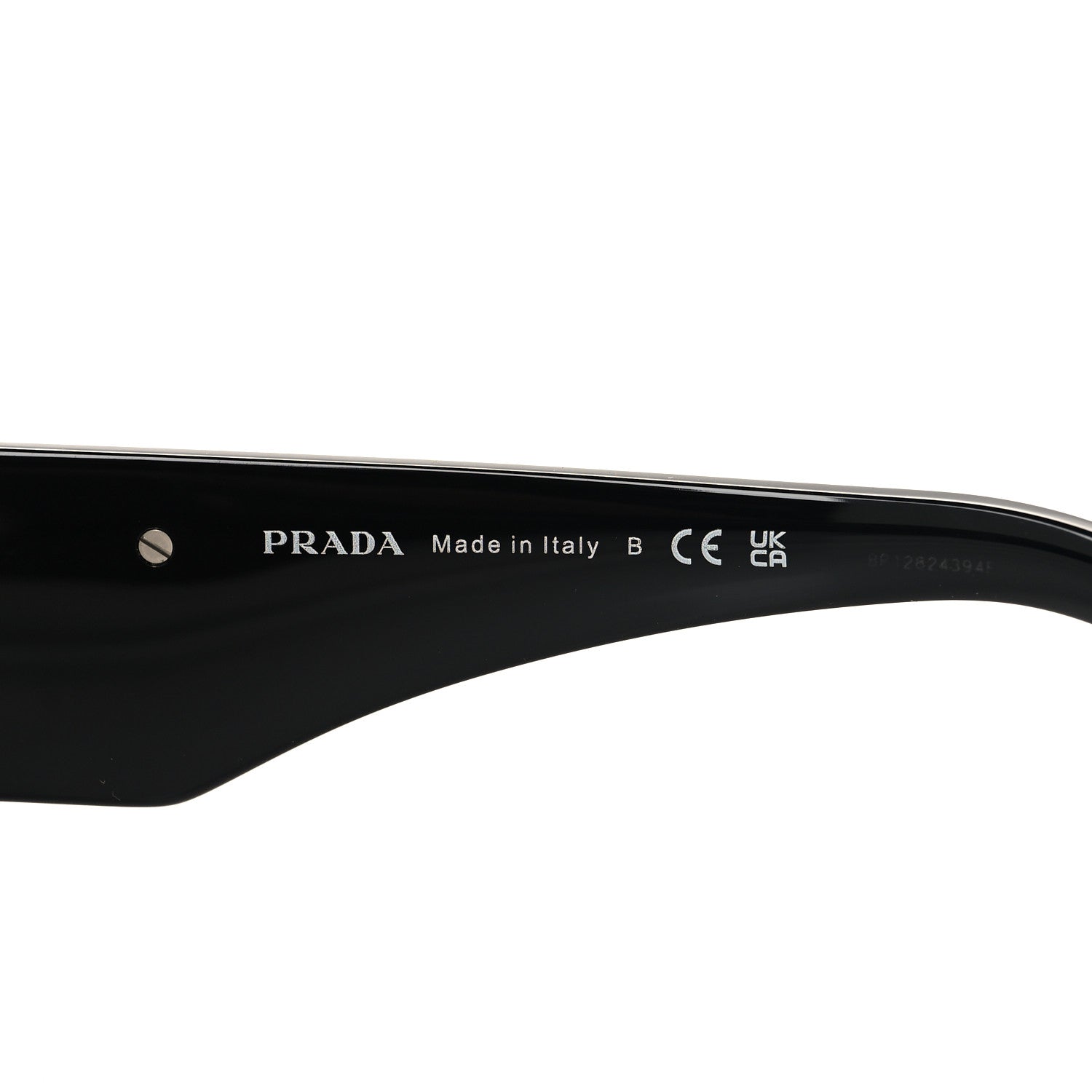 Prada Acetate Oval Symbole Sunglasses SPR 20Z Black 5 of 7