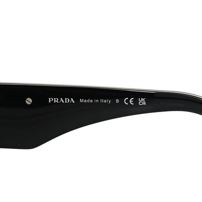 Prada Acetate Oval Symbole Sunglasses SPR 20Z Black 5 of 7