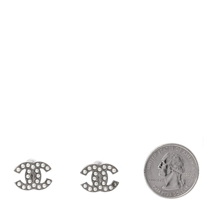 Chanel Pearl CC Earrings Silver 2 of 5