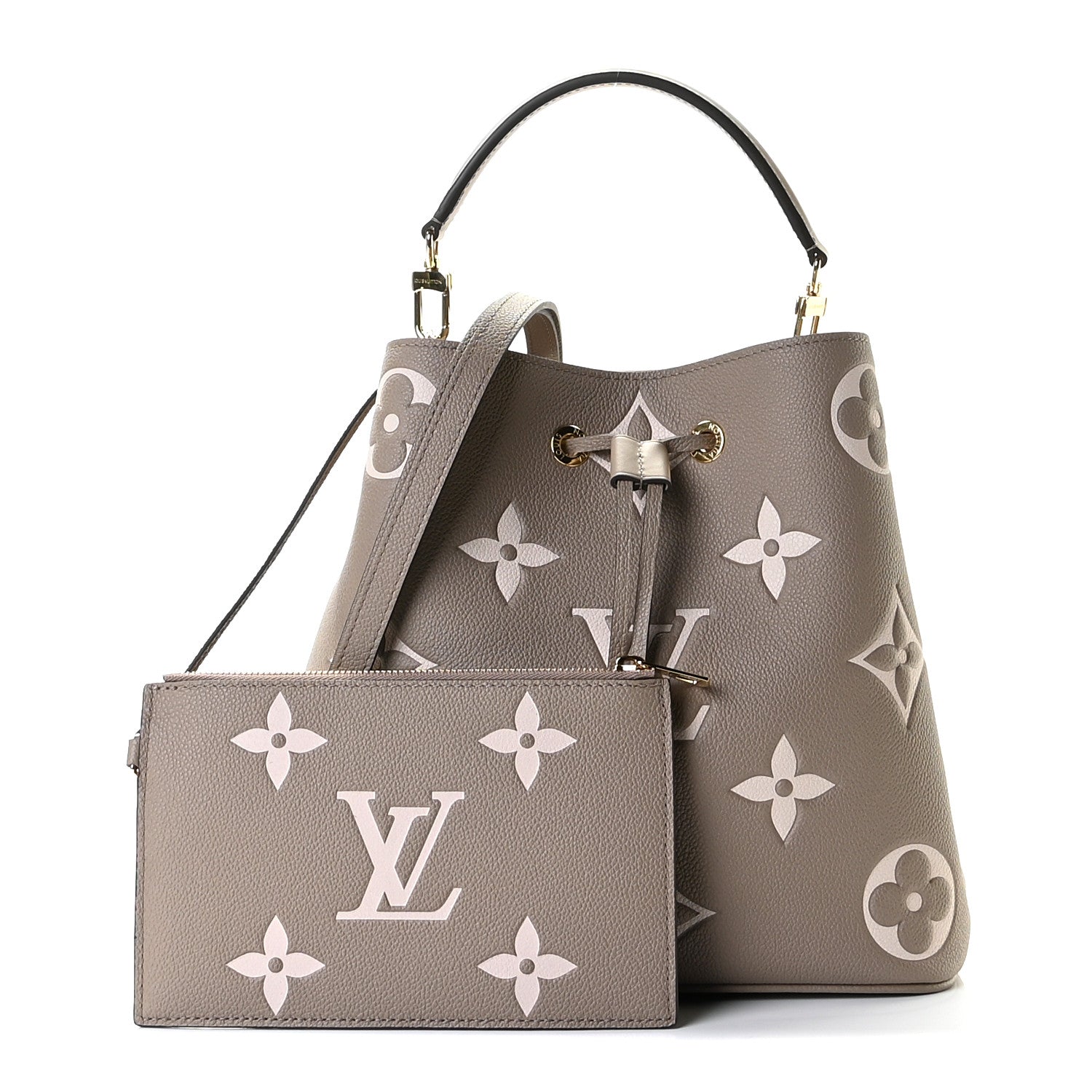 Louis Vuitton Empreinte Monogram Giant Neonoe MM Tourterelle Creme 1 of 10