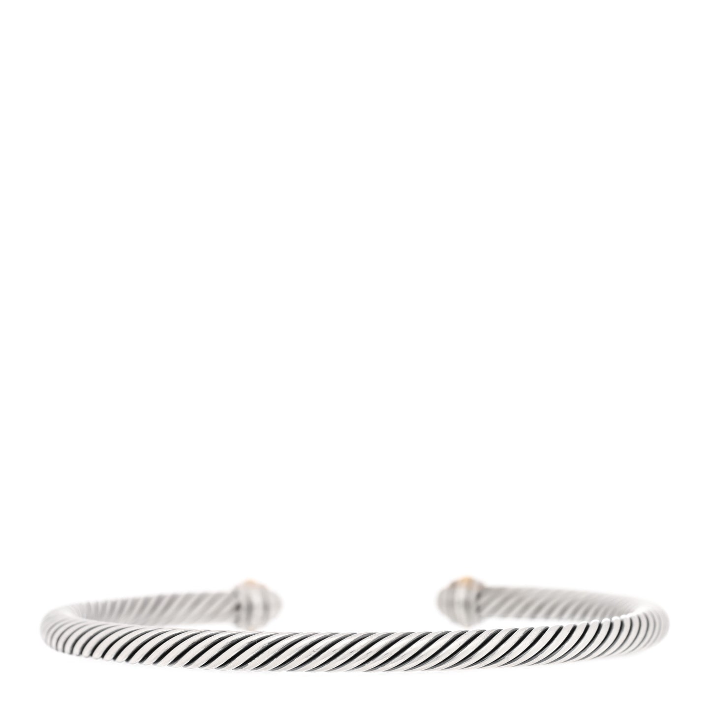 Sterling Silver 18K Yellow Gold 4mm Cable Classics Bracelet