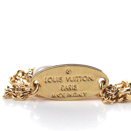 Louis Vuitton Crystal Pearl Angel Love Bracelet Gold 4 of 5