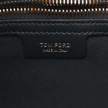 Tom Ford Calfskin Large Alix Padlock Zip Hobo Crossbody Bag Black 6 of 9