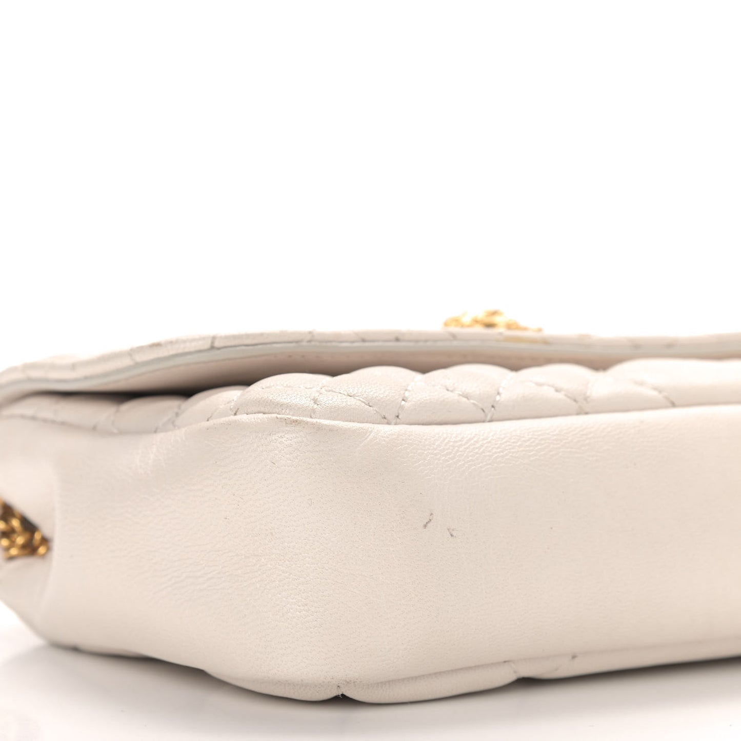 Nappa Barocco Quilted Vanitas Crossbody White