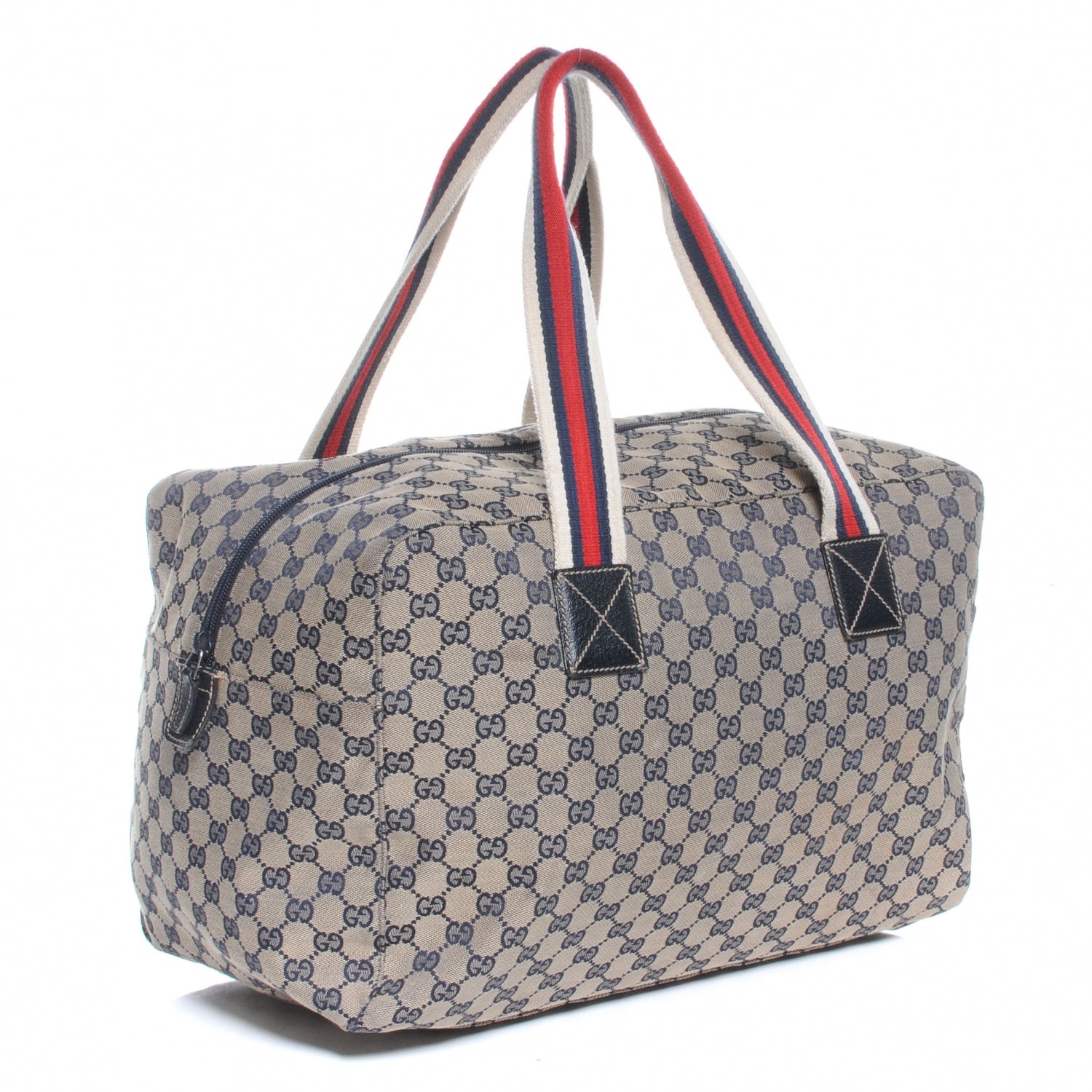 Gucci GG Monogram Web Medium Collapsable Carry On Duffle Navy 3 of 8