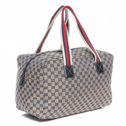 Gucci GG Monogram Web Medium Collapsable Carry On Duffle Navy 3 of 8