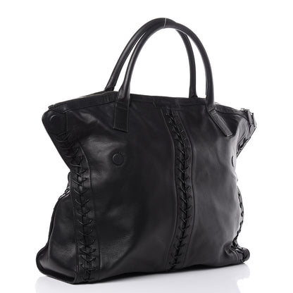 Alexander McQueen Lambskin Lace Up De Manta Tote Black 3 of 11