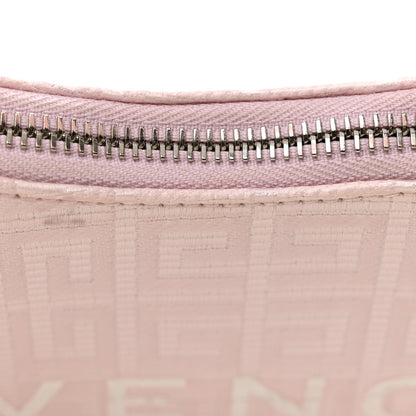 Givenchy Coated Canvas Logo 4G Embossed Small Moon Cut Out Shoulder Bag Blossom Pink 11 of 13
