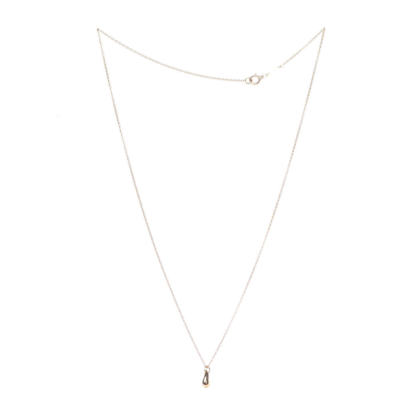 18K Yellow Gold 8mm Elsa Peretti Teardrop Pendant Necklace