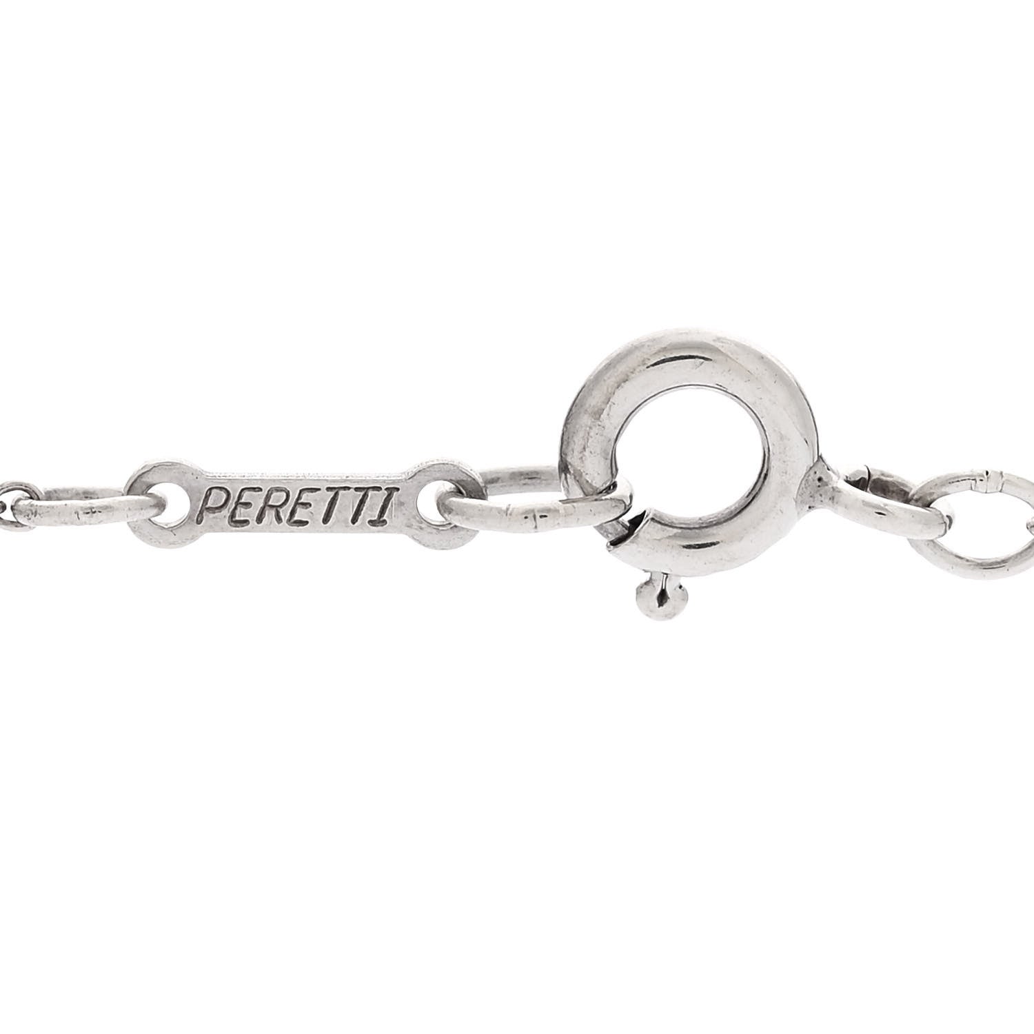 Tiffany Sterling Silver 18mm Elsa Peretti Bean Pendant Necklace 5 of 5