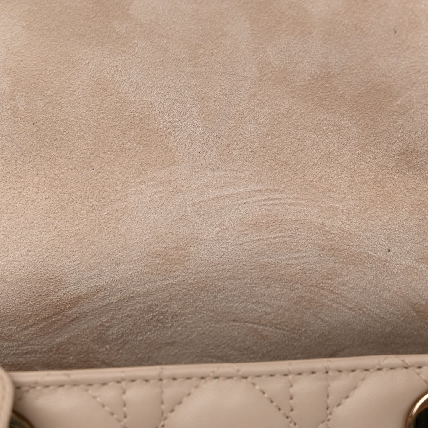 Lambskin Cannage Medium Lady Dior Beige