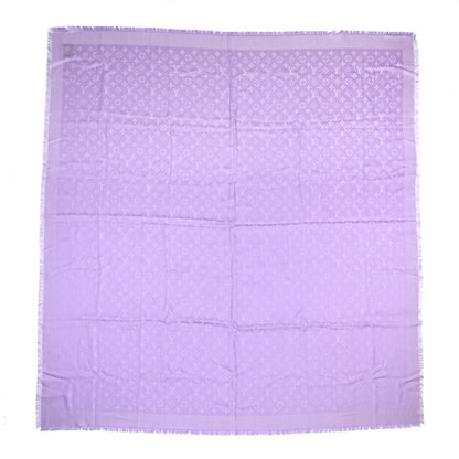 Louis Vuitton Silk Wool Monogram Shawl Mauve 1 of 4