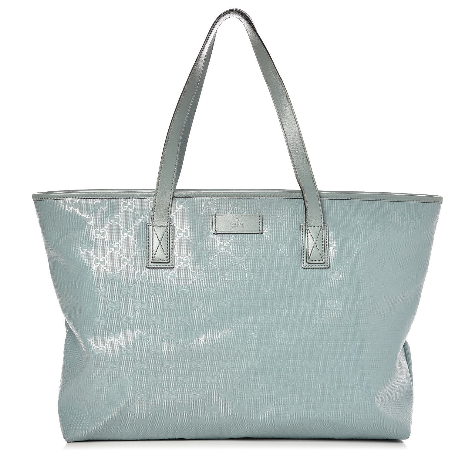 Gucci Imprime Monogram Medium Zippered Shopping Tote Light Blue 1 of 14