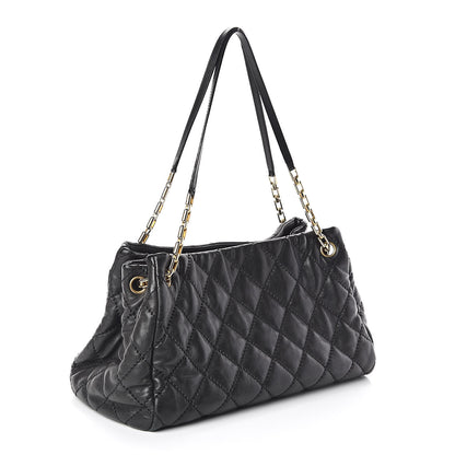 Chanel Calfskin Quilted Large Retro Chain Tote Black 3 of 10