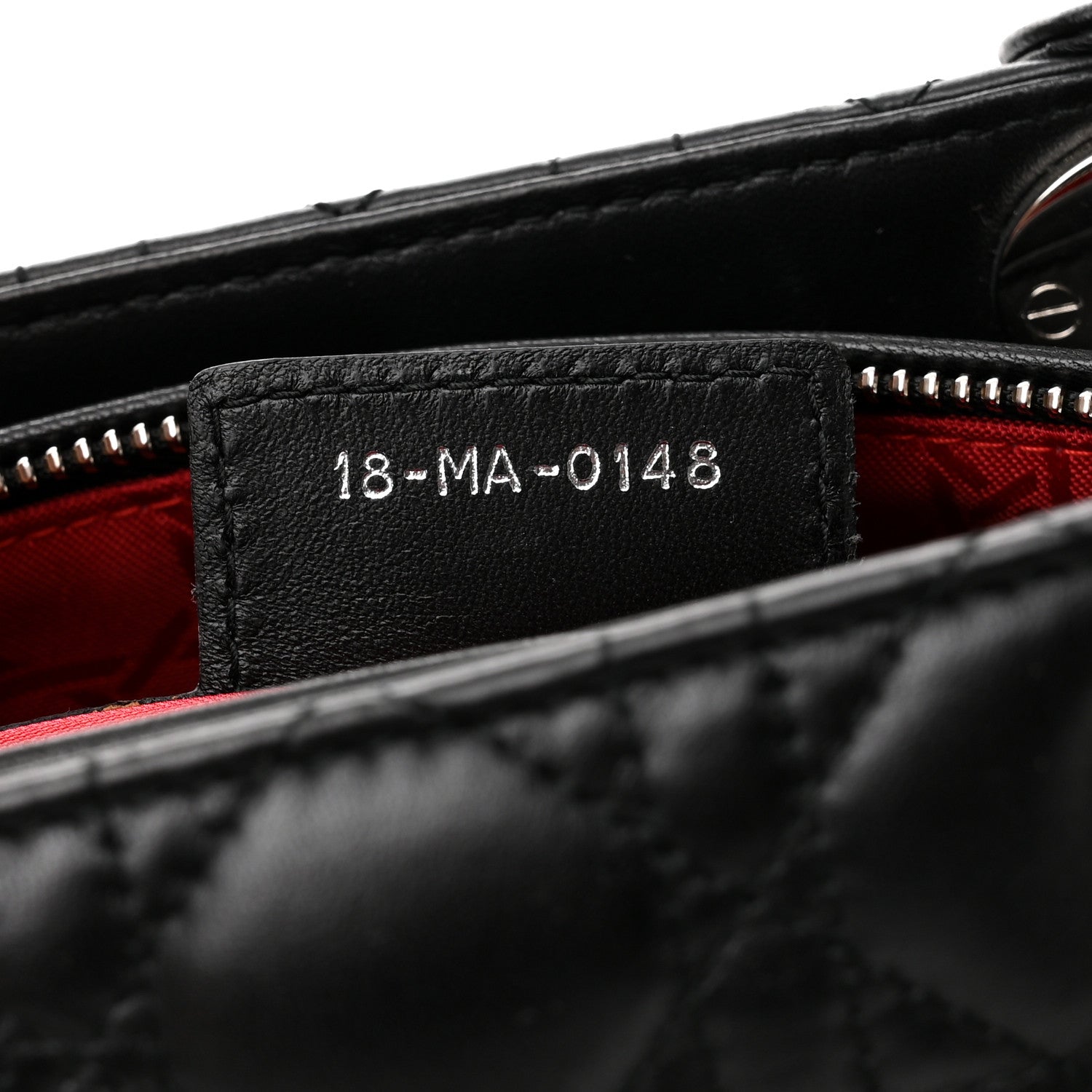 Christian Dior Lambskin Cannage Medium Lady Dior Black 7 of 10