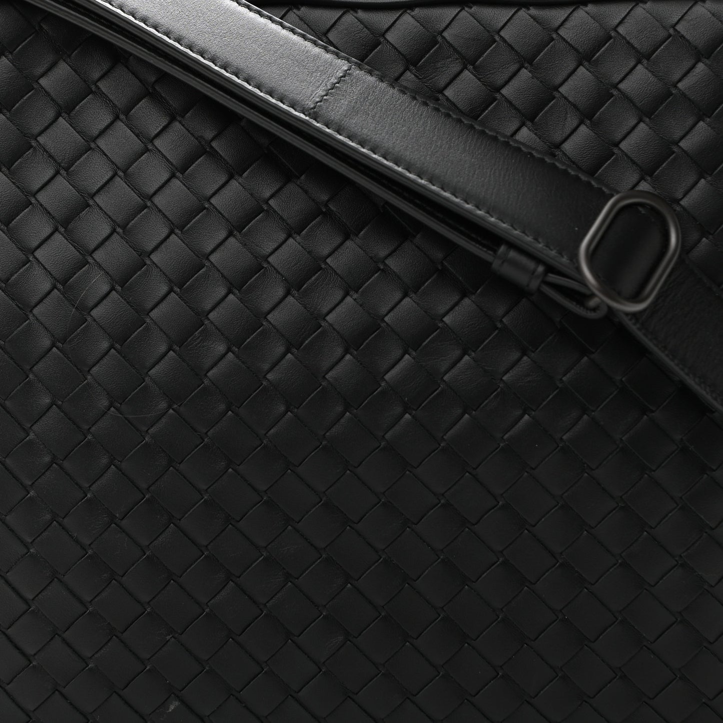 Nappa Intrecciato Messenger Bag Black