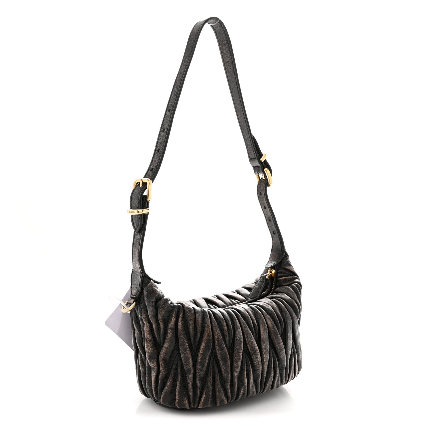 Miu Miu Nappa Matelasse Pouch Sand Coffee 3 of 9