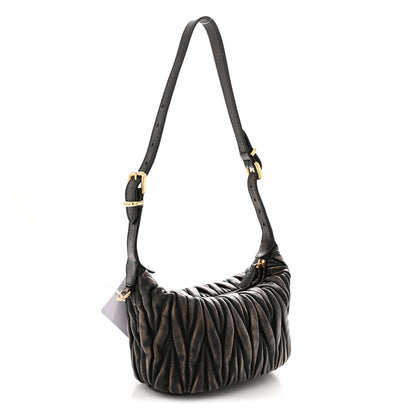 Miu Miu Nappa Matelasse Pouch Sand Coffee 3 of 9