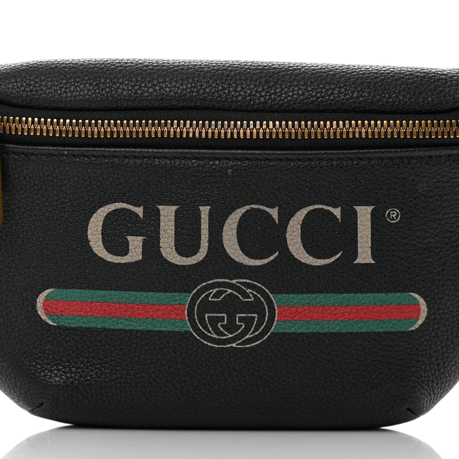 Gucci Grained Calfskin Small Logo Belt Bag Black 8 of 14